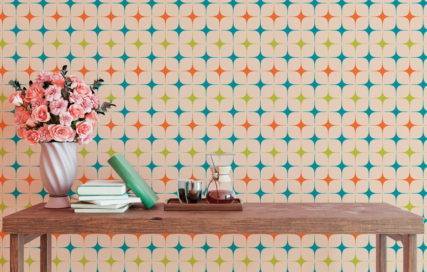 Aesthetic Modern Seamless Pattern Vintage Wallpaper