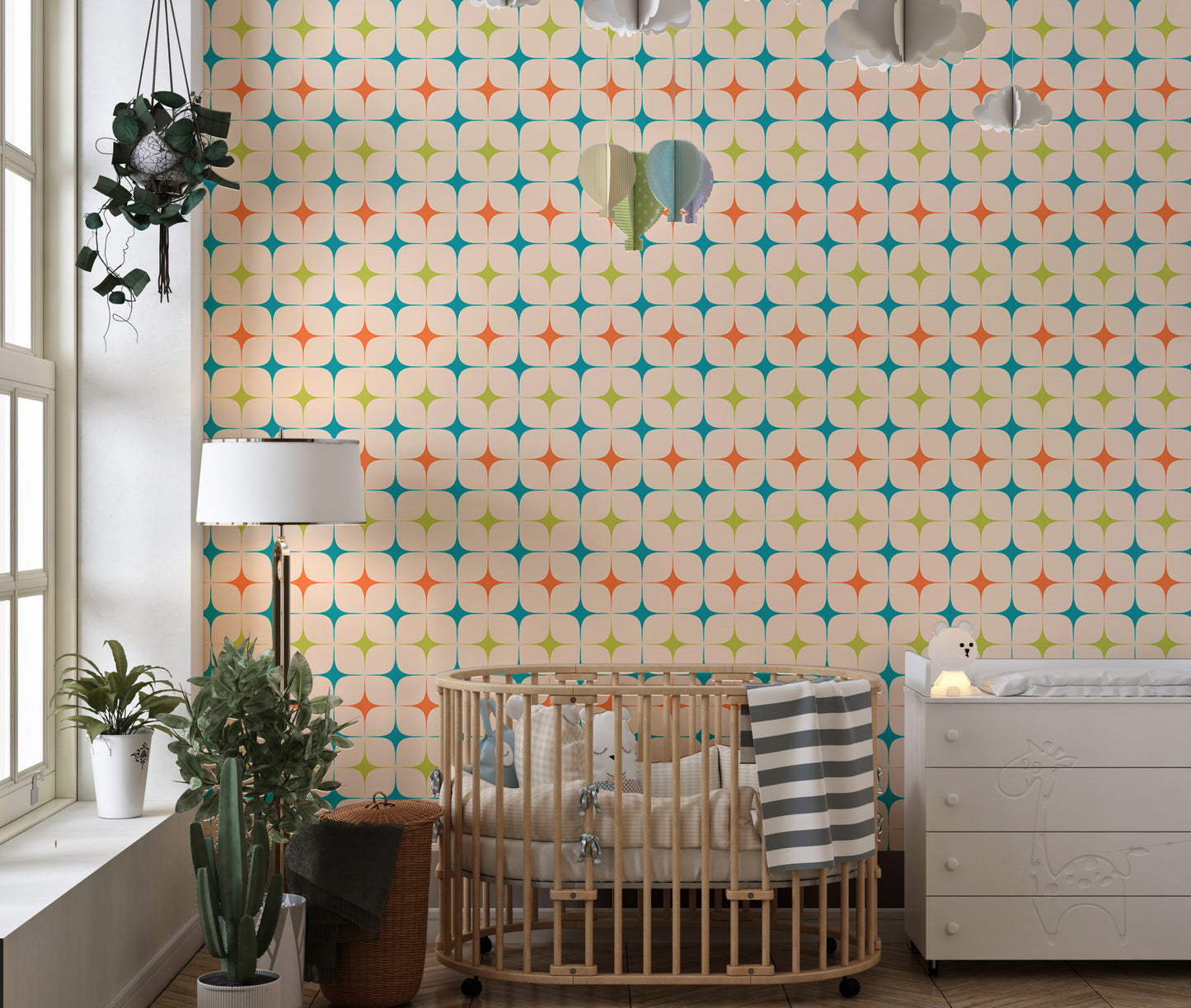 Aesthetic Modern Seamless Pattern Vintage Wallpaper