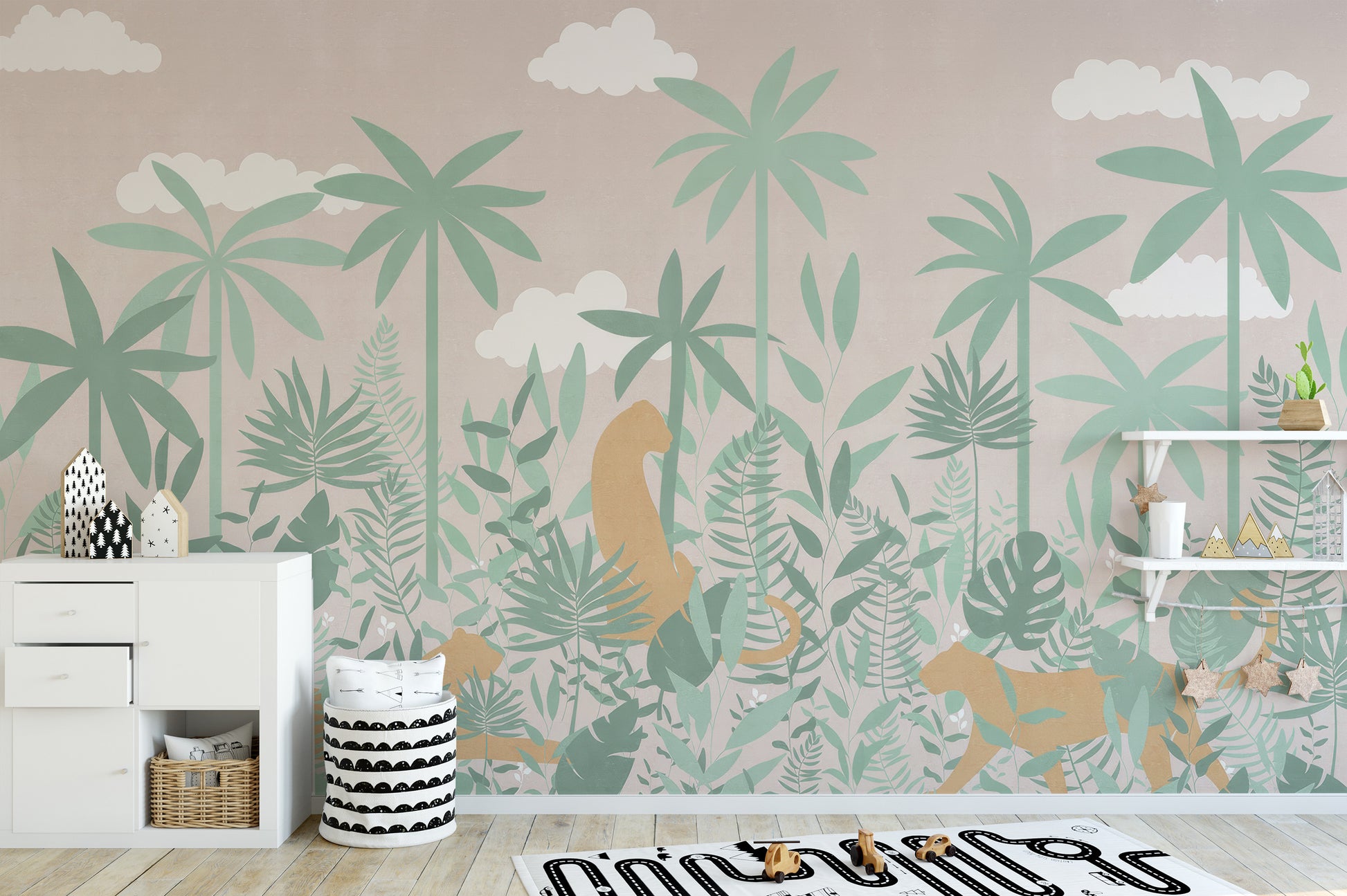 Leopard Jungle Wall Mural for a wild touch
