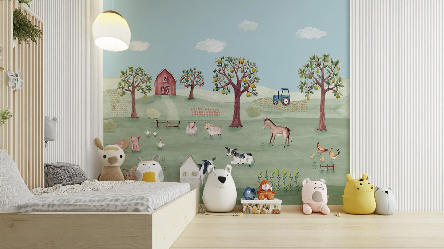 Rustic Farmyard Wall Mural