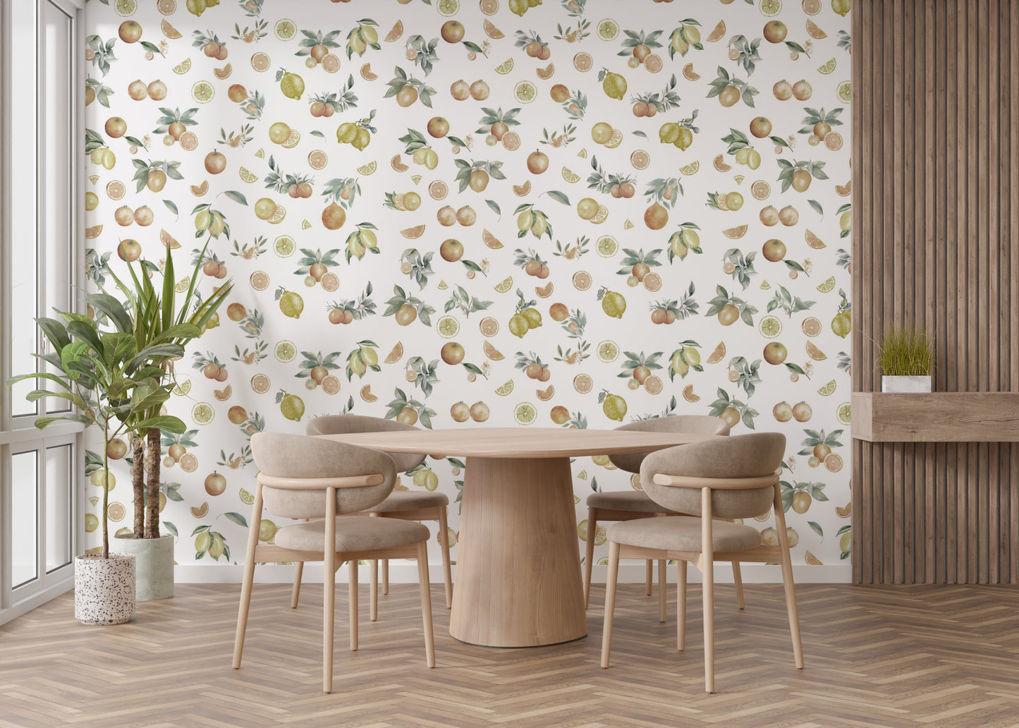 Juicy Lime Slices Wallpaper Mural