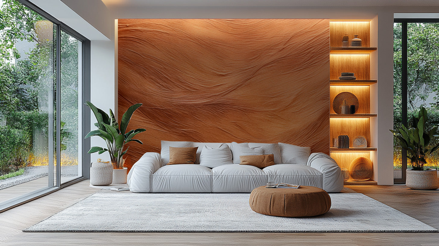 Subtle abstract desert waves wallpaper for relaxed walls
