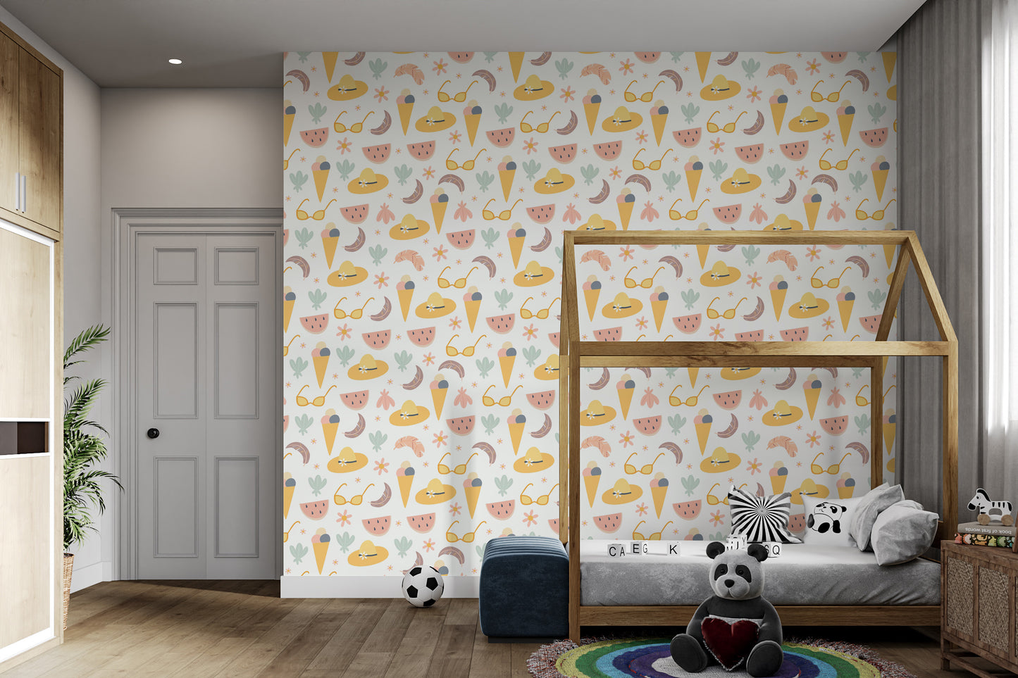 Colorful Summer Fun Wallpaper Mural