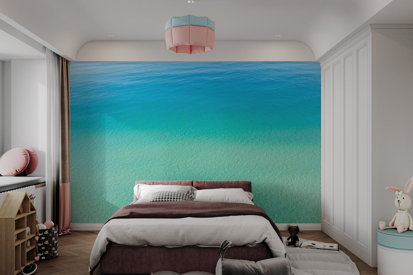 Tranquil beach water wallpaper with soothing colors
