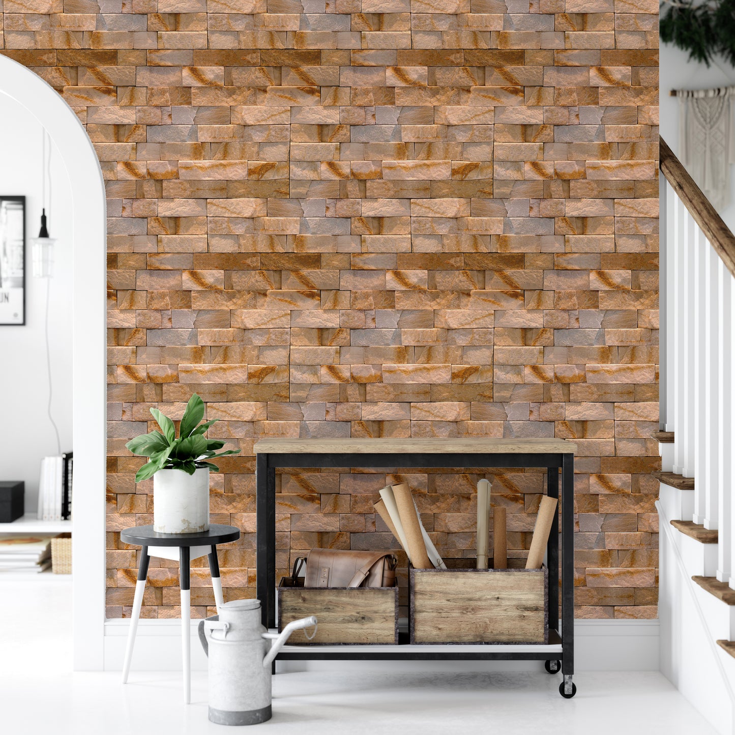 Slate Wall Natural Stone Texture Design Wallpaper For Walls