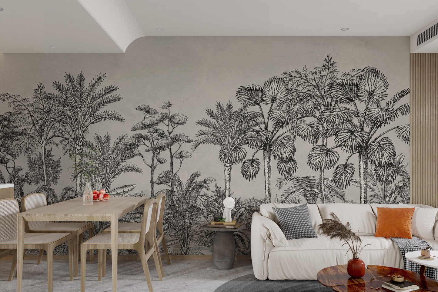 Vintage Tropical Forest Wallpaper