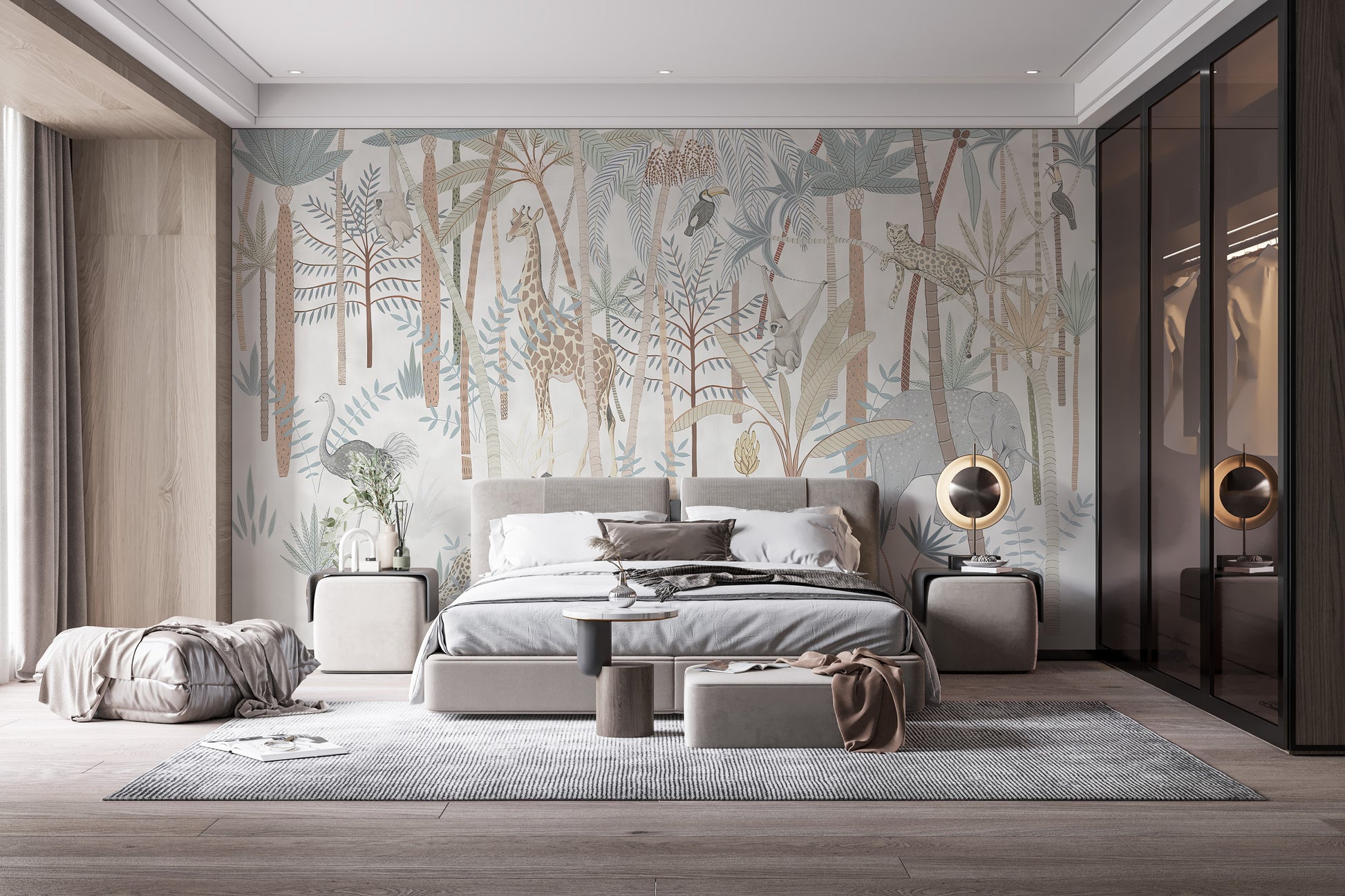 Jungle Animals Wallpaper Mural