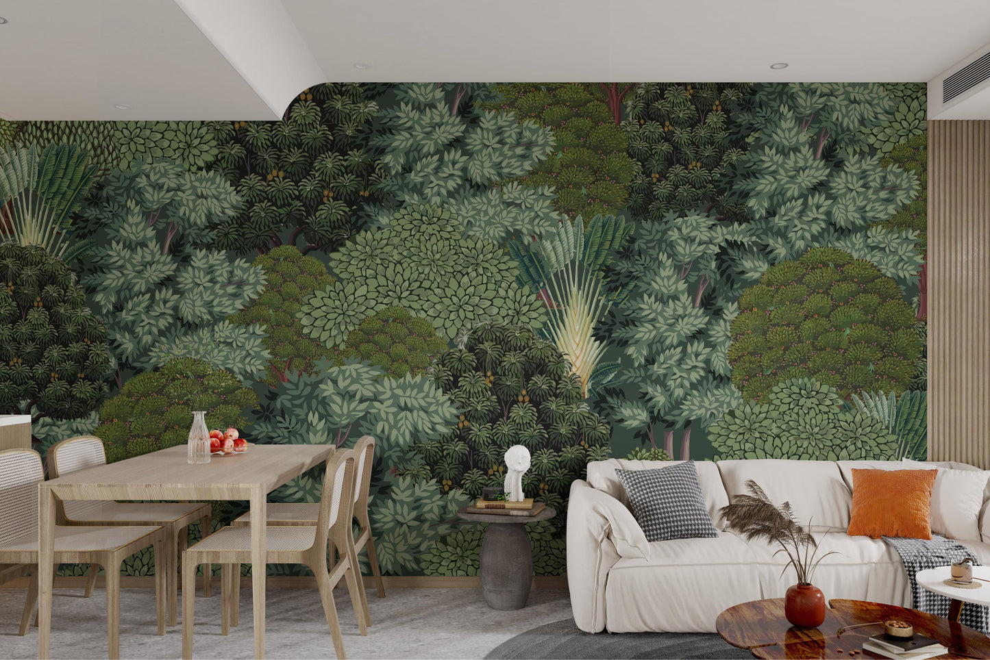 Exotic Tropical Jungle Canopy Mural