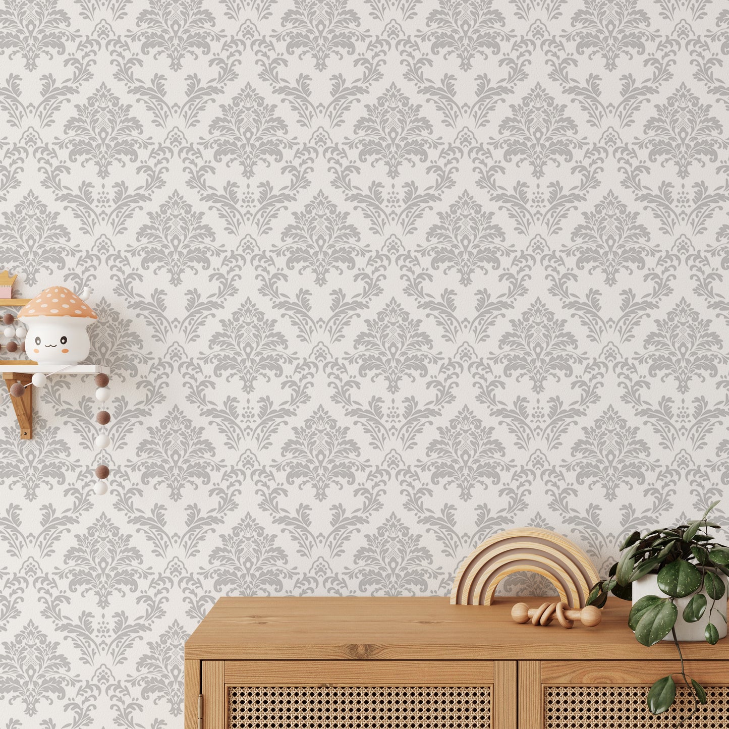 Seamless Texture Repeat Pattern Damask Wallpaper For Walls