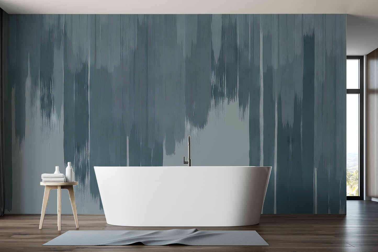 Blue Fade Abstract Wall Mural