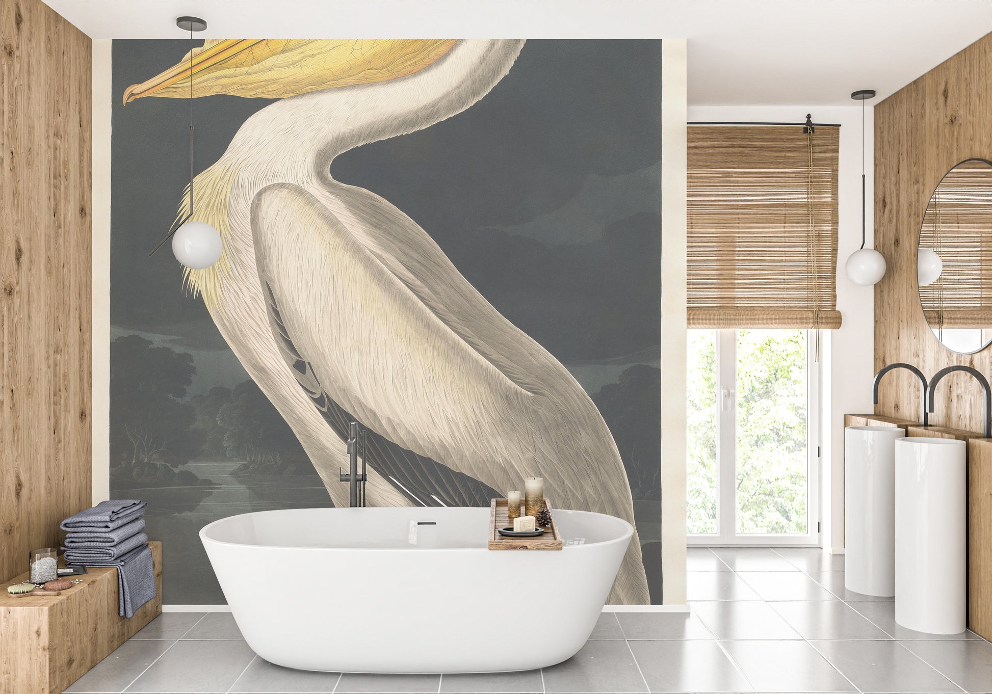 Elegant pelican wall art
