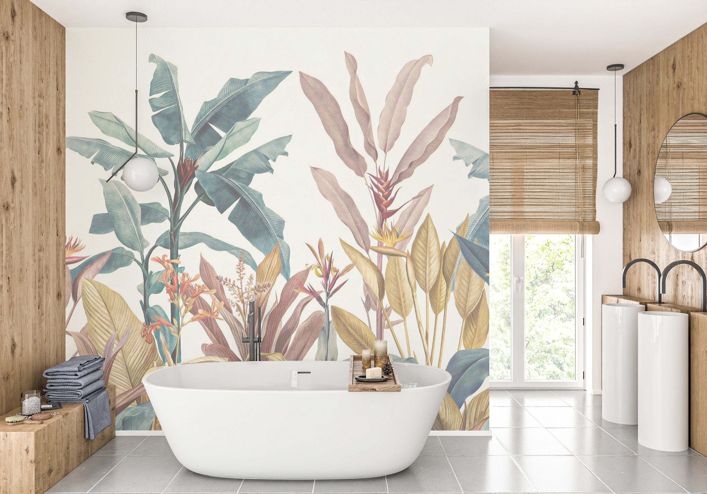 Exotic botanical wallpaper for modern spaces
