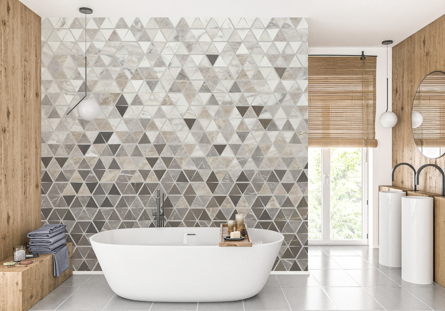 Stylish terrazzo tile design for walls.
