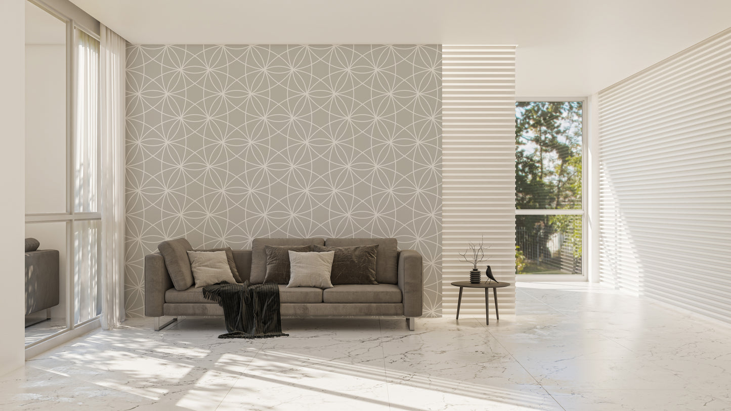 Modern Style Geometric Repeat Pattern Wallpaper