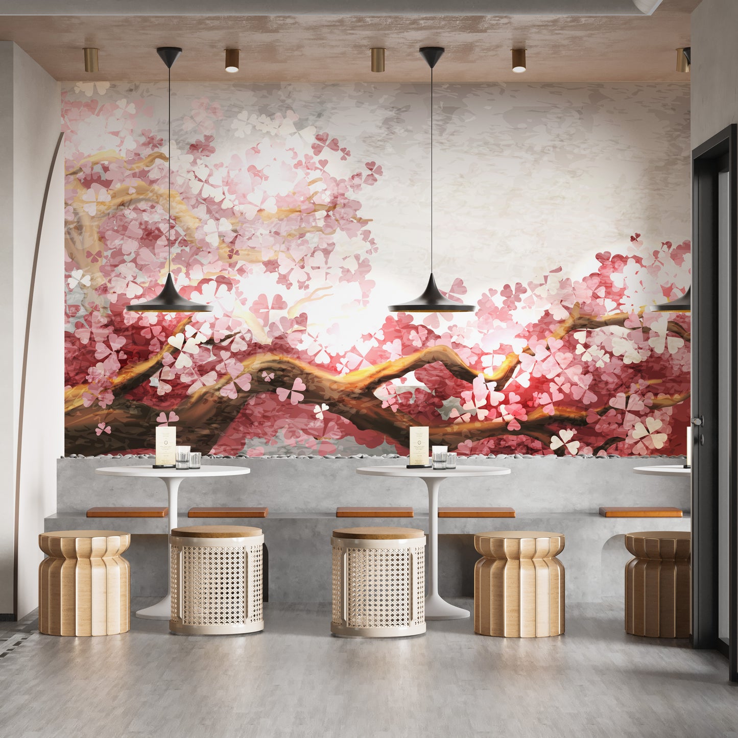 Blossoming Sakura wallpaper mural beauty
