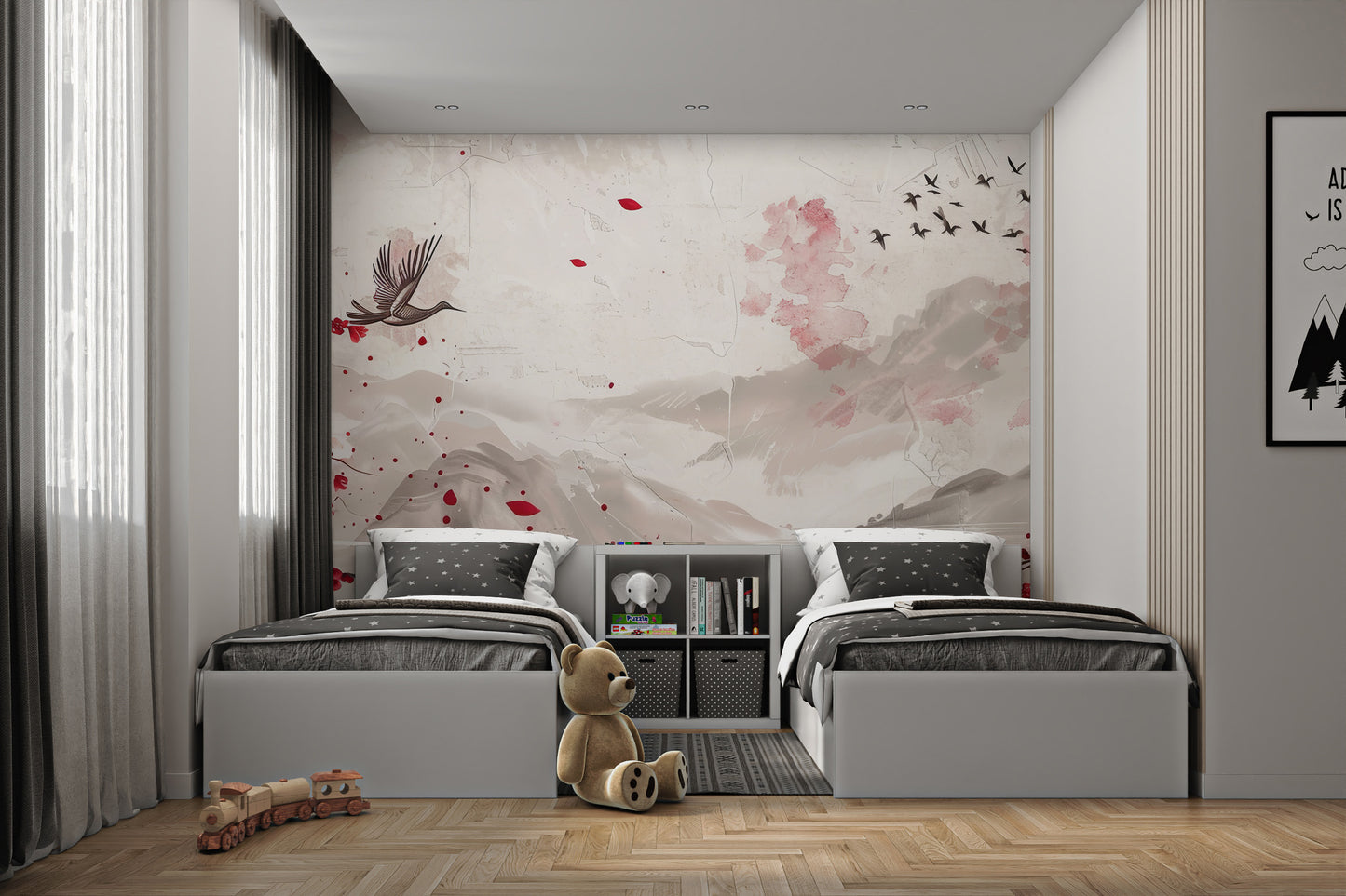 Japanese cherry blossom wallpaper design
