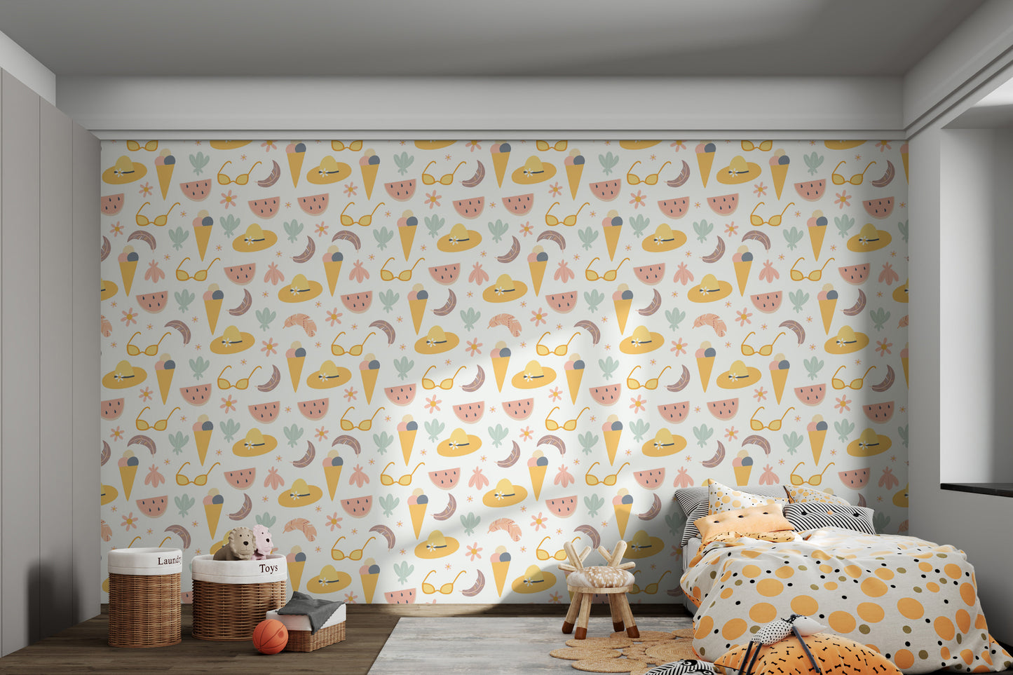 Colorful Summer Fun Wallpaper Mural