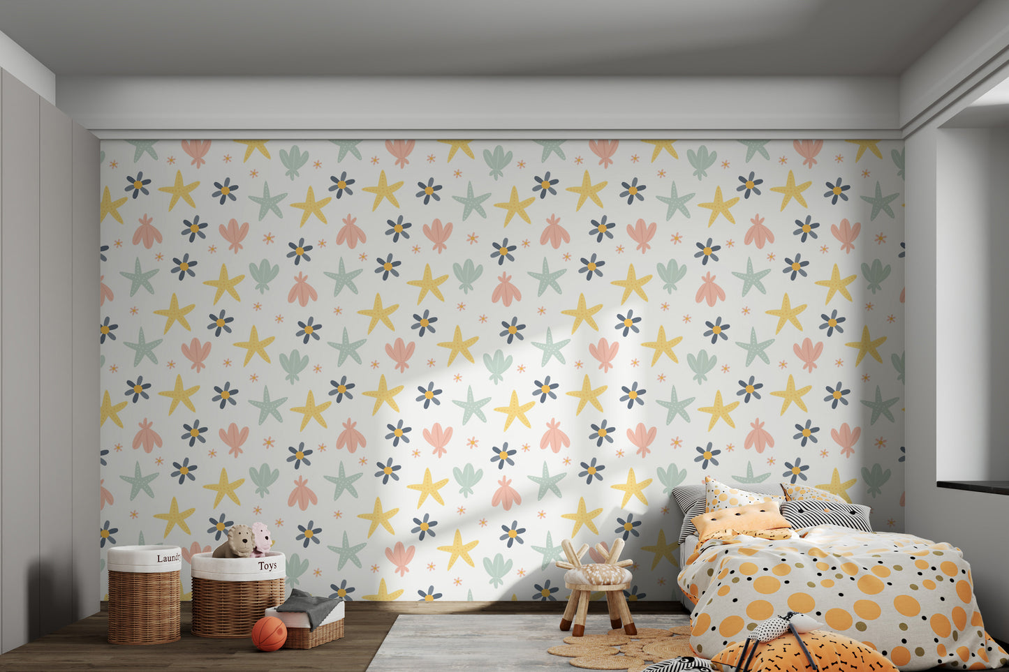 Pastel Starfish Wallpaper Mural