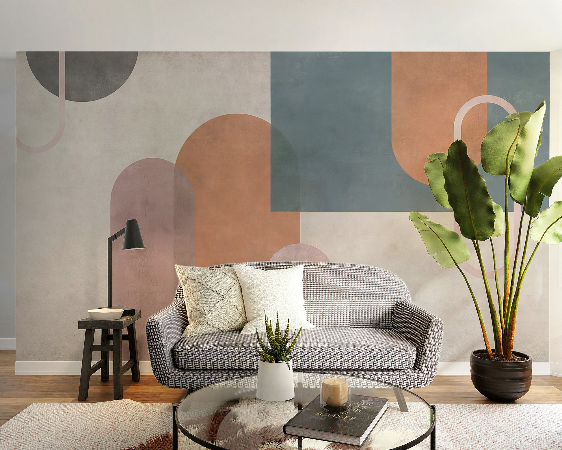 Geometric shape wallpaper for modern wall decor