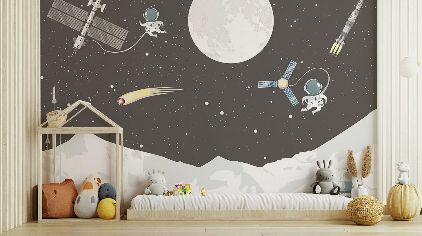 Space Mission Astronaut Wall Mural for a stellar atmosphere