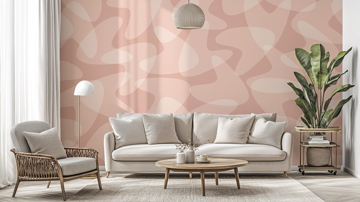 Classic boomerang mural for stylish interiors
