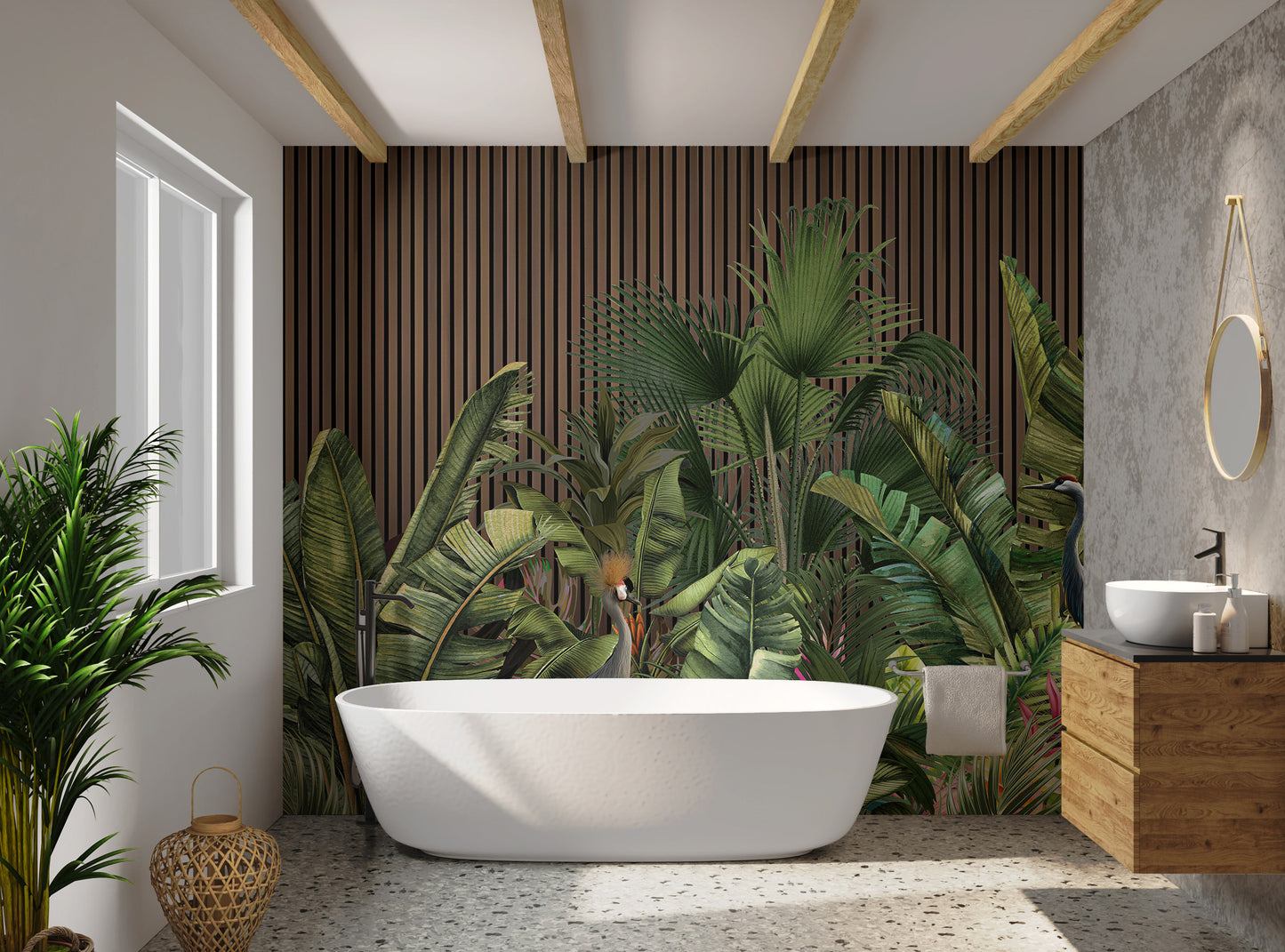 Tropical Botanical Wallpaper Mural