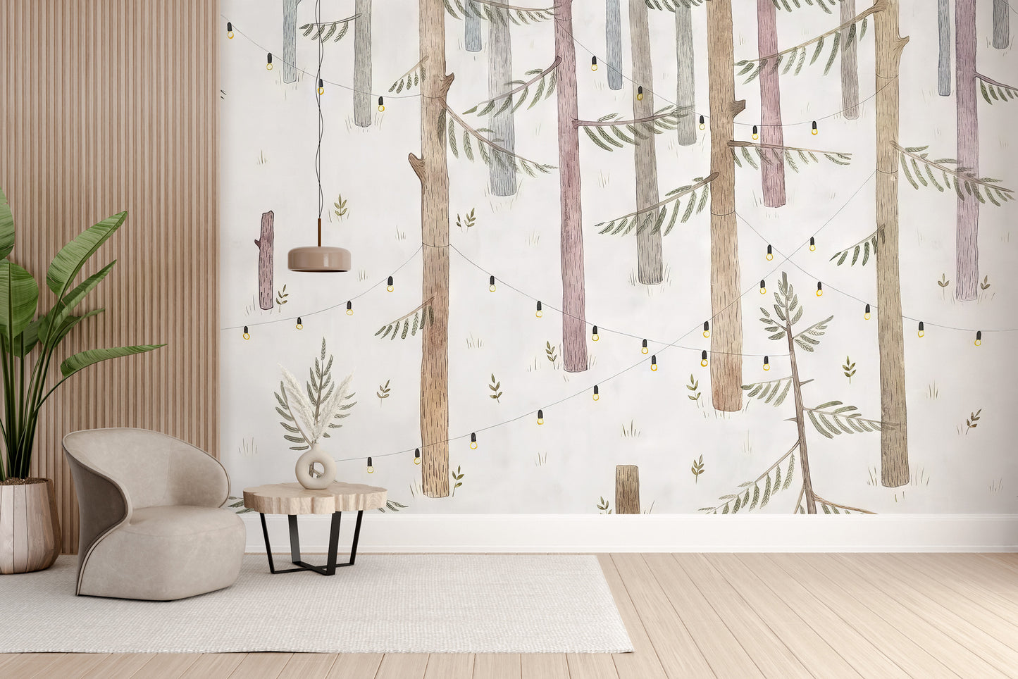 Woodland Lights Wallpaper Mural