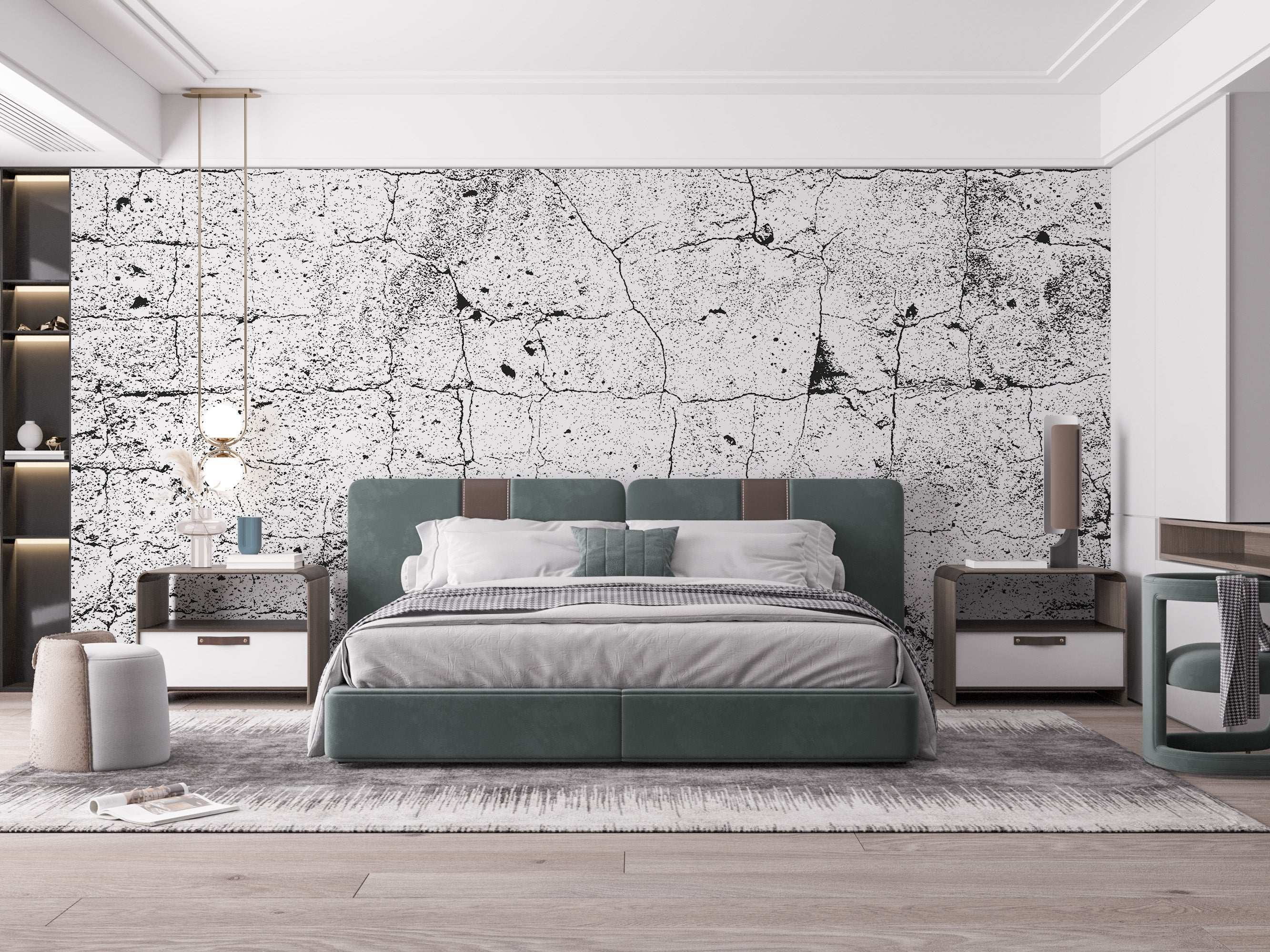 Cracked concrete wallpaper mural for walls
