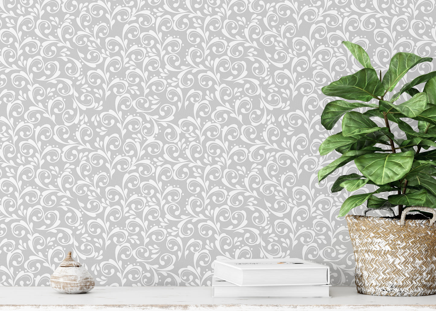 Vintage Royal Elegant Damask Pattern Wallpaper