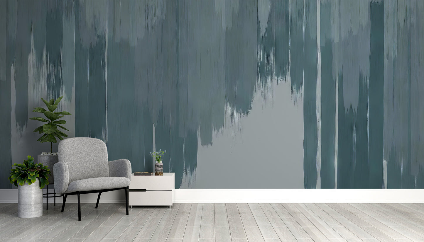 Blue Fade Abstract Wall Mural