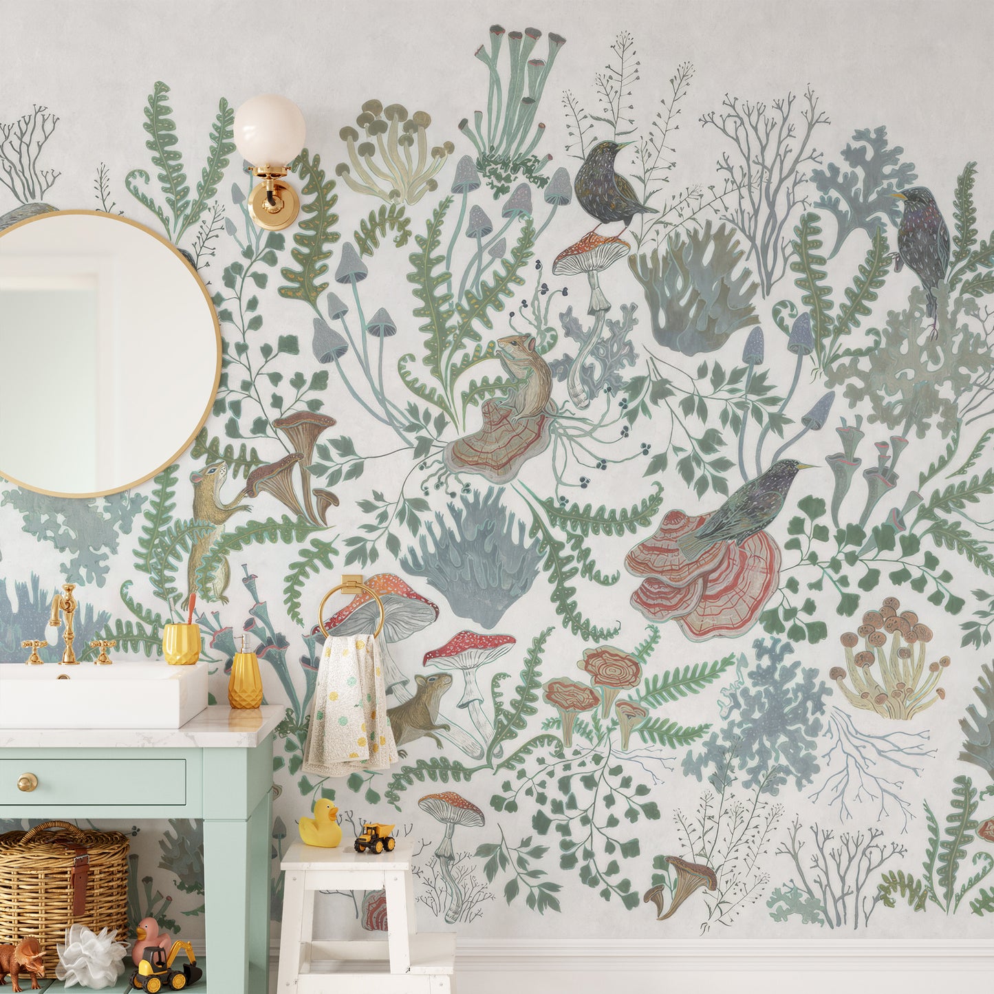 Serene Birds Nature Wall Mural