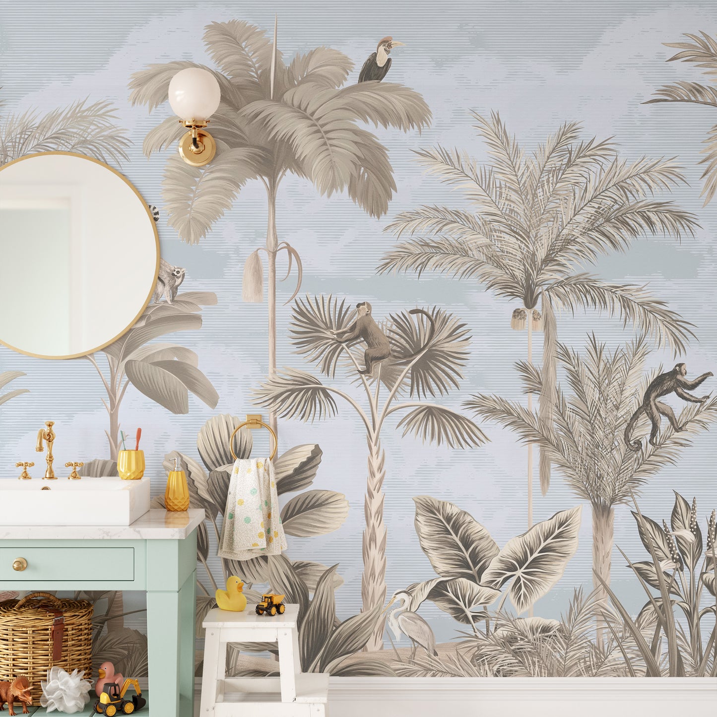 Tropical paradise wallpaper mural for fresh and lively rooms