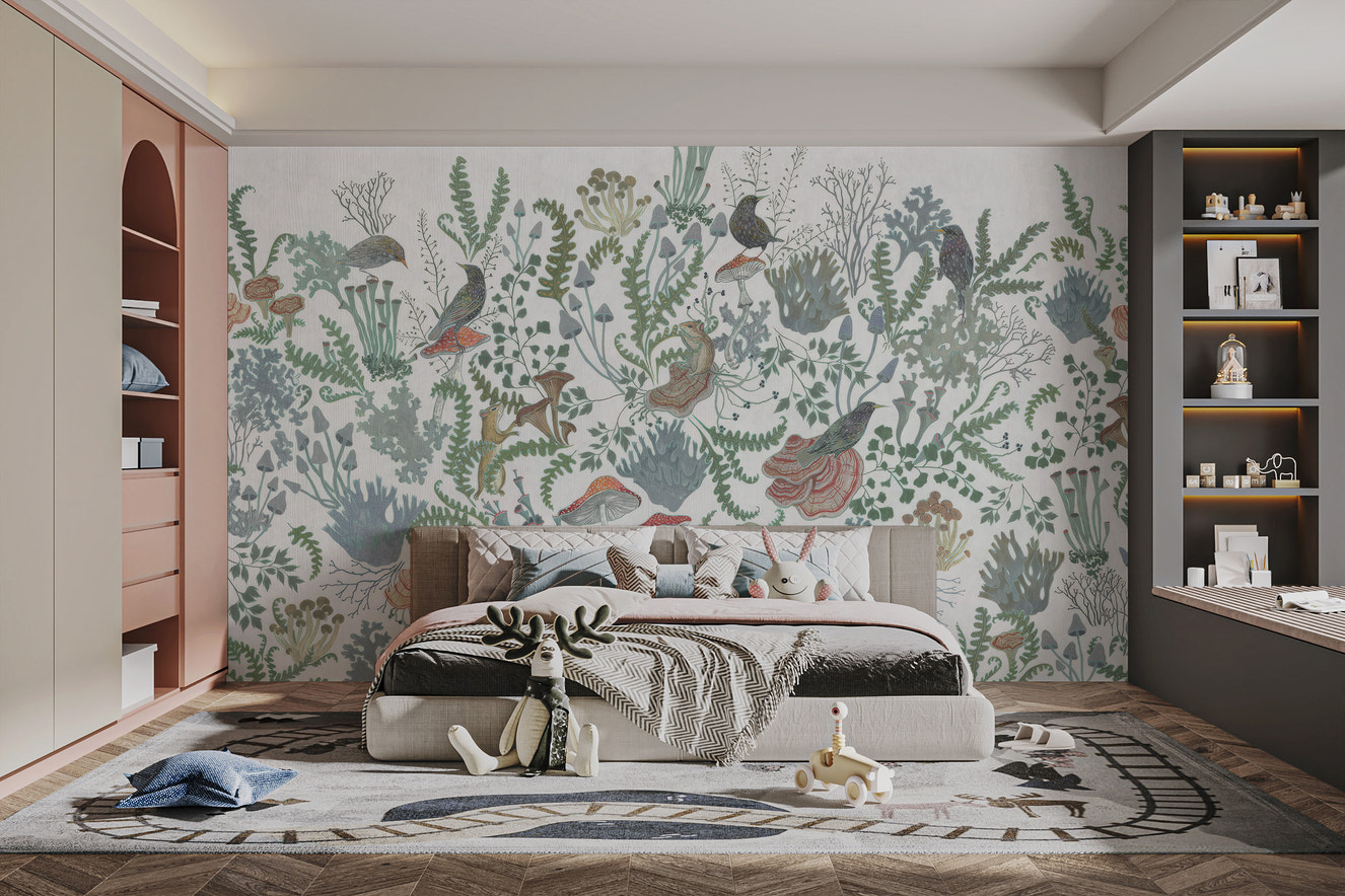 Serene Birds Nature Wall Mural