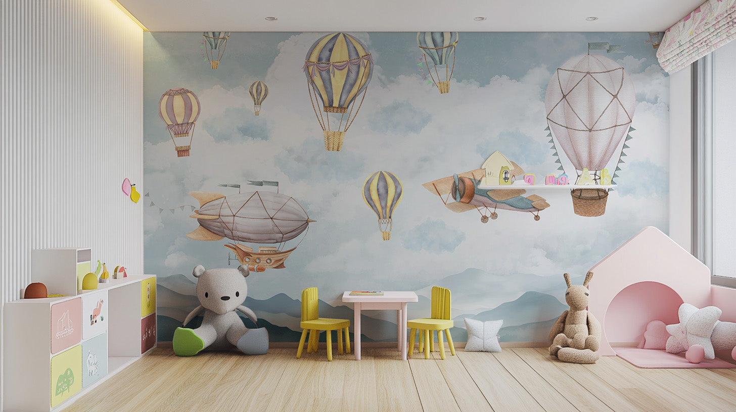 Hot Air Balloon Wallpaper Mural for a sky escape