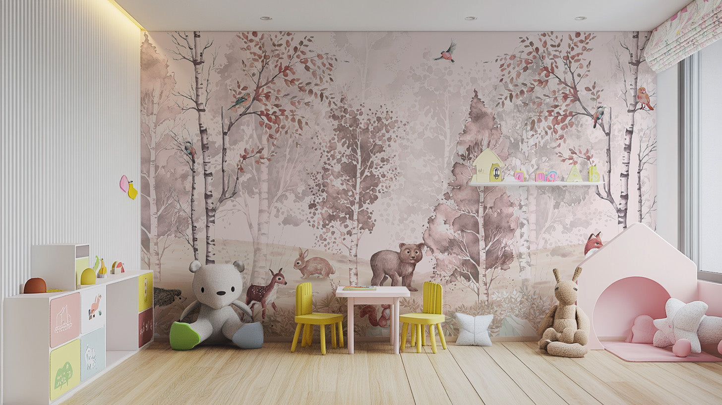 Animals of the Forest Wallpaper Mural