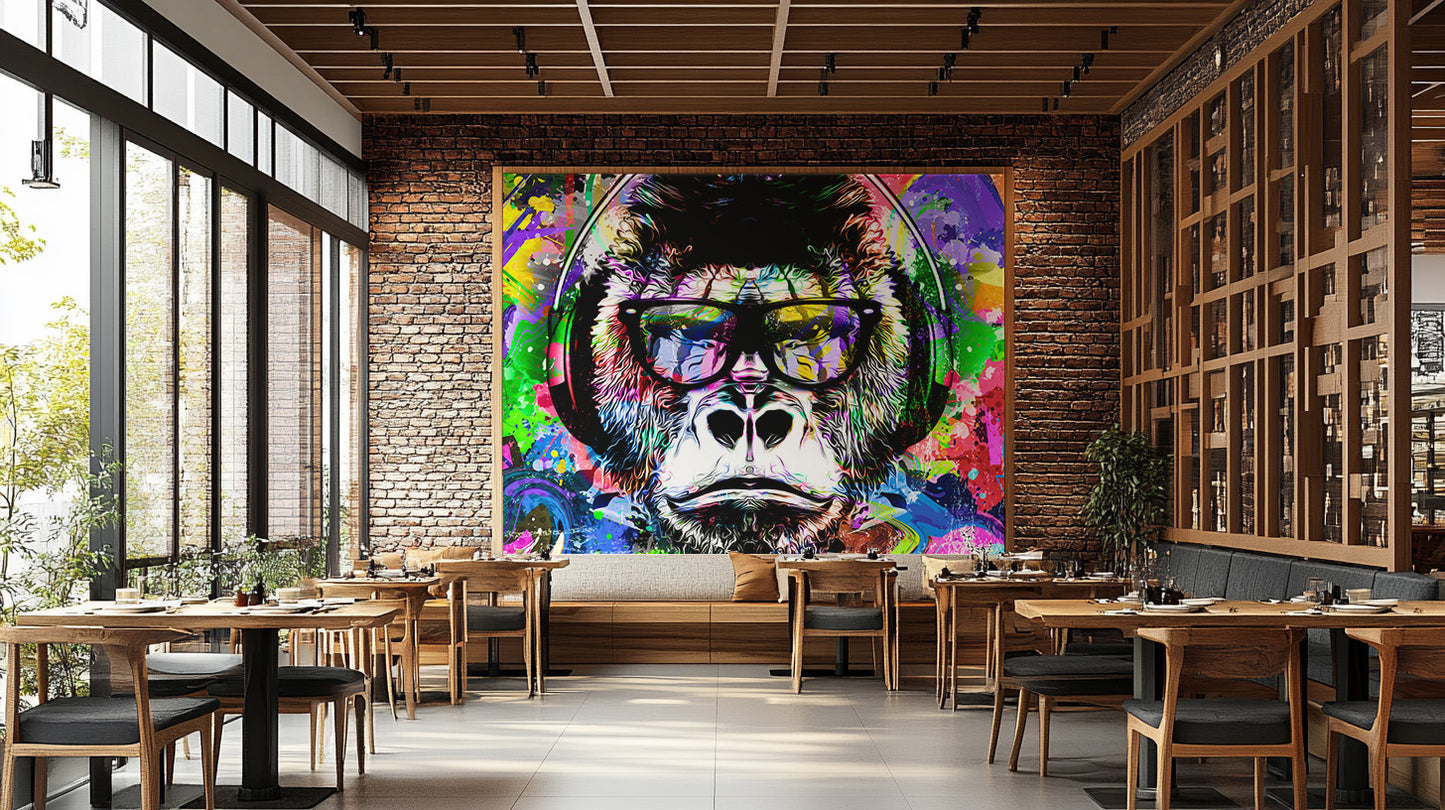 Urban Jungle Graffiti Mural Wallpaper