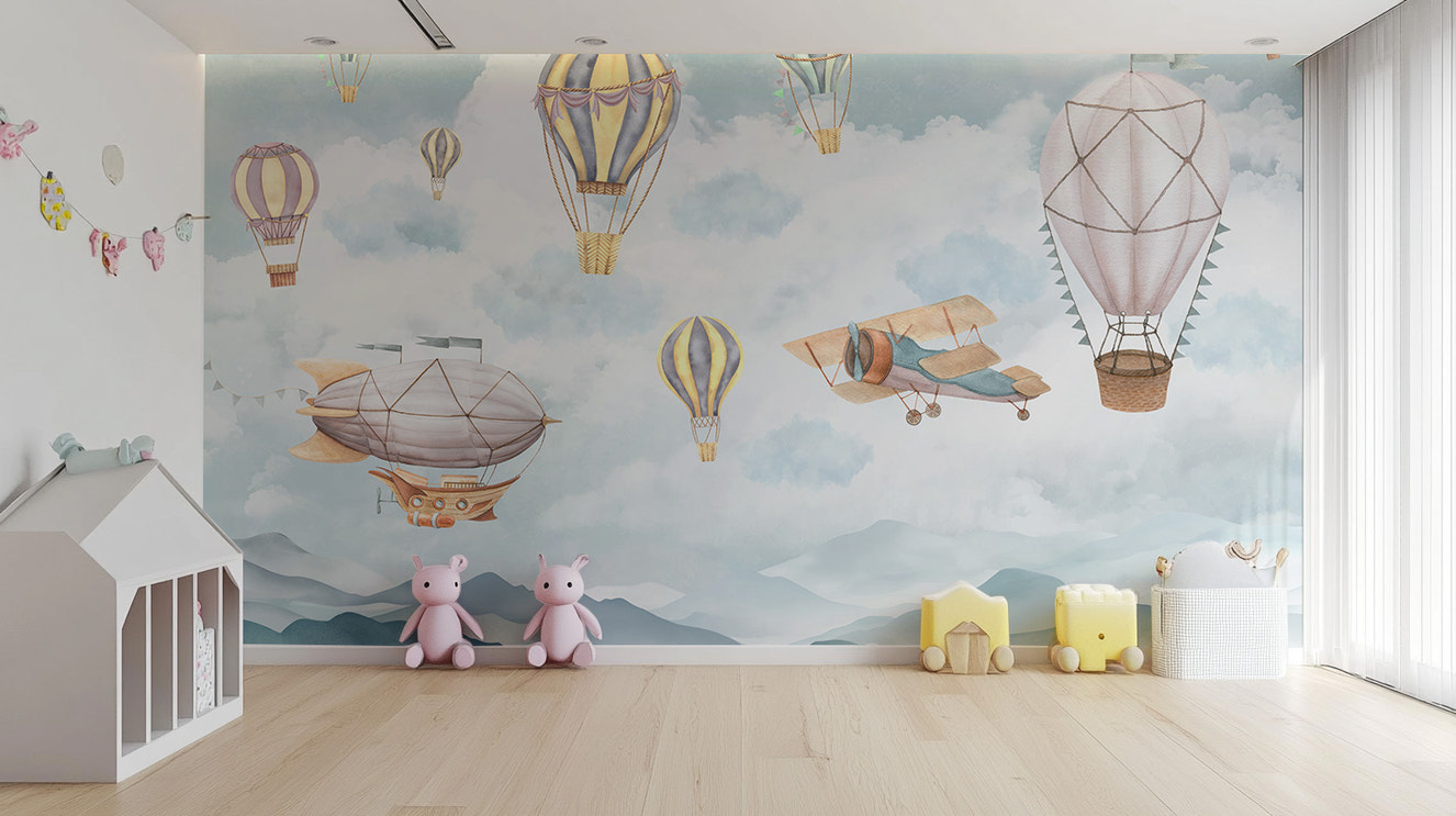 Hot Air Balloon Wall Mural for a sky-high adventure