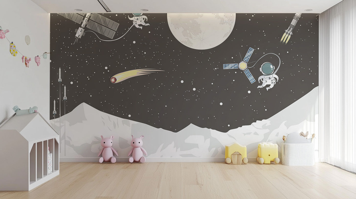 Space Mission Astronaut Wall Mural with astronaut details