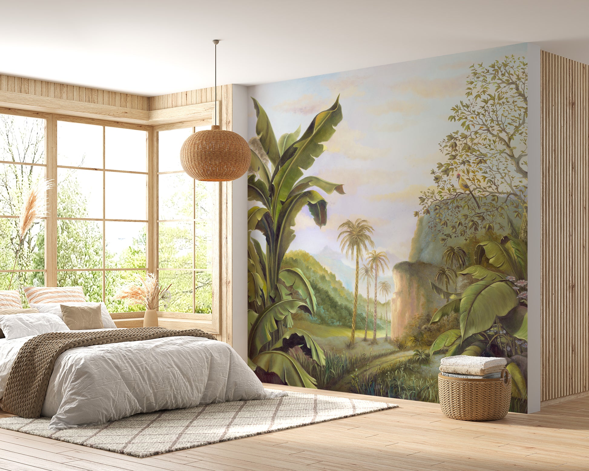 Exotic rainforest kingdom mural for homes
