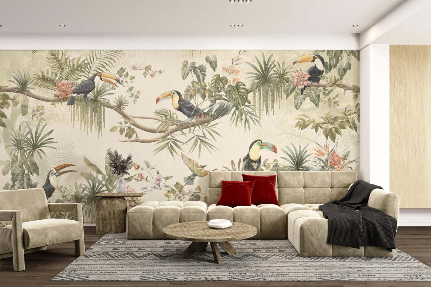 Tropical Toucan Jungle Wallpaper Mural