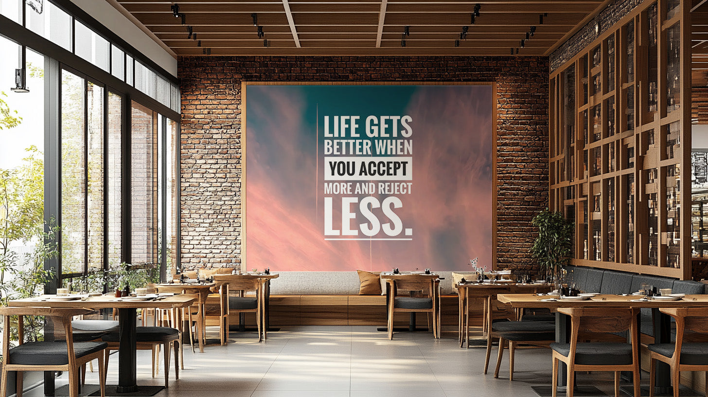 Inspiring quotes mural for contemporary rooms
