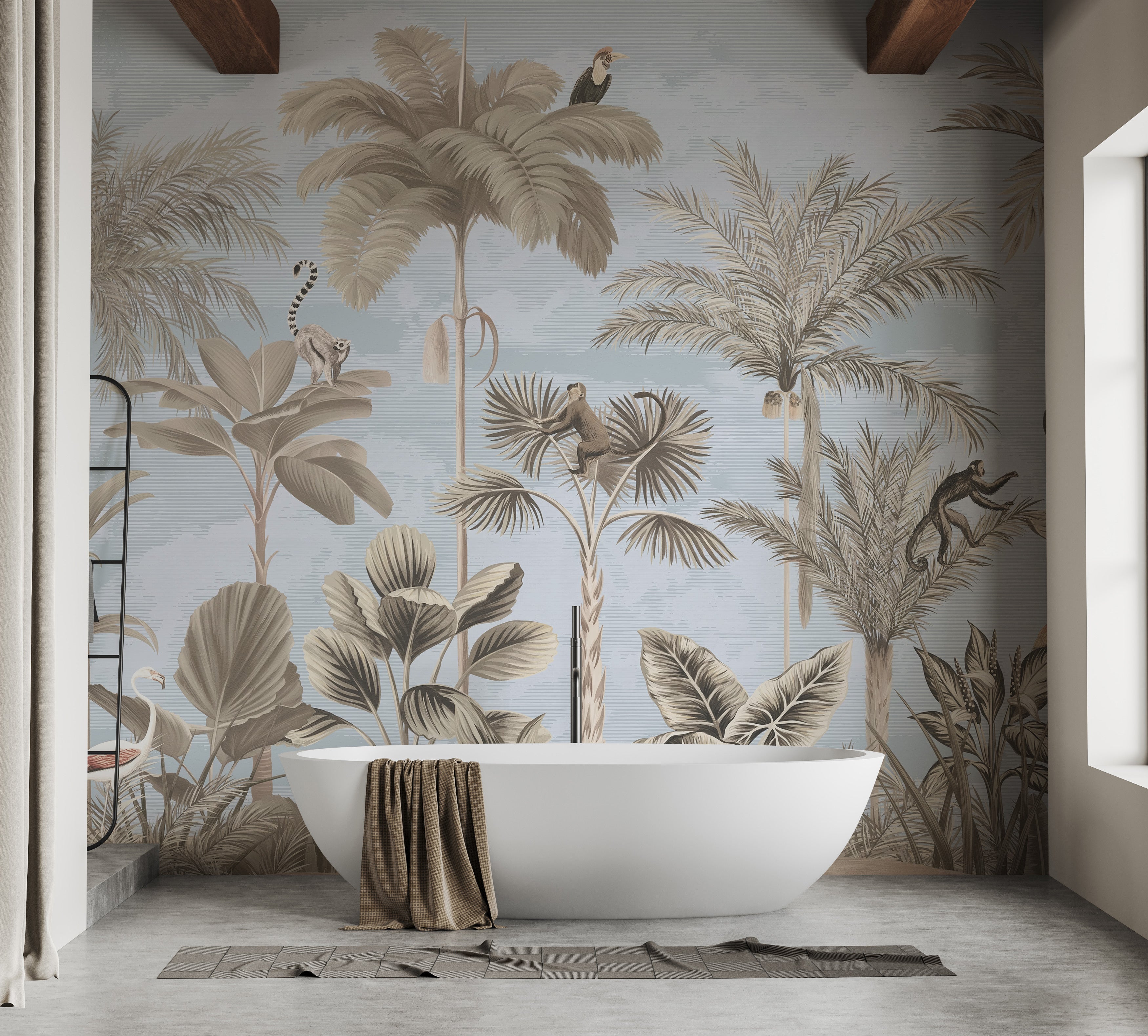 Tropical paradise wallpaper mural for vibrant decor