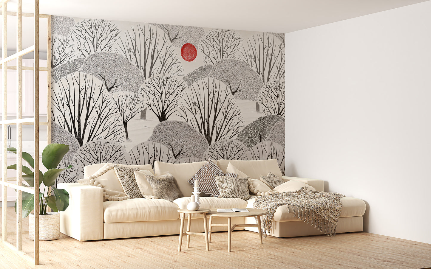 Monochrome Trees Wall Art