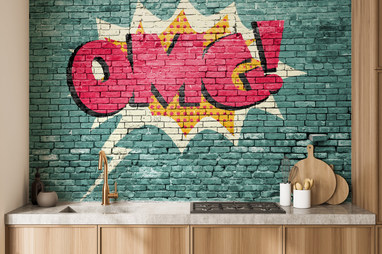 OMG pop art graffiti wall mural for interiors
