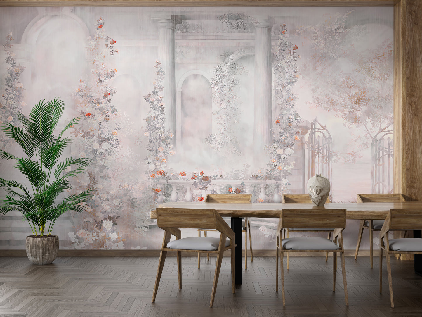 Vintage Floral Beauty Wallpaper Mural