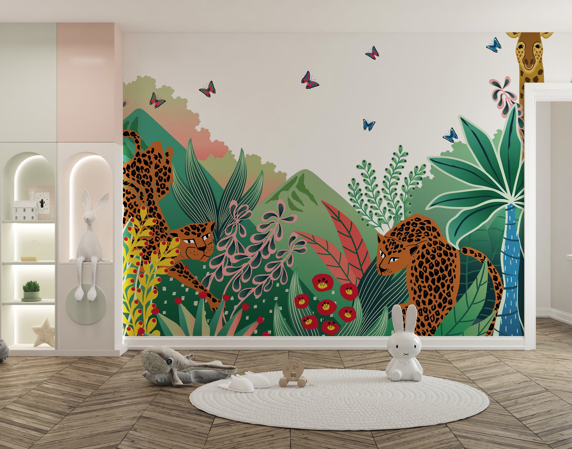 Adventure safari cartoon wall mural
