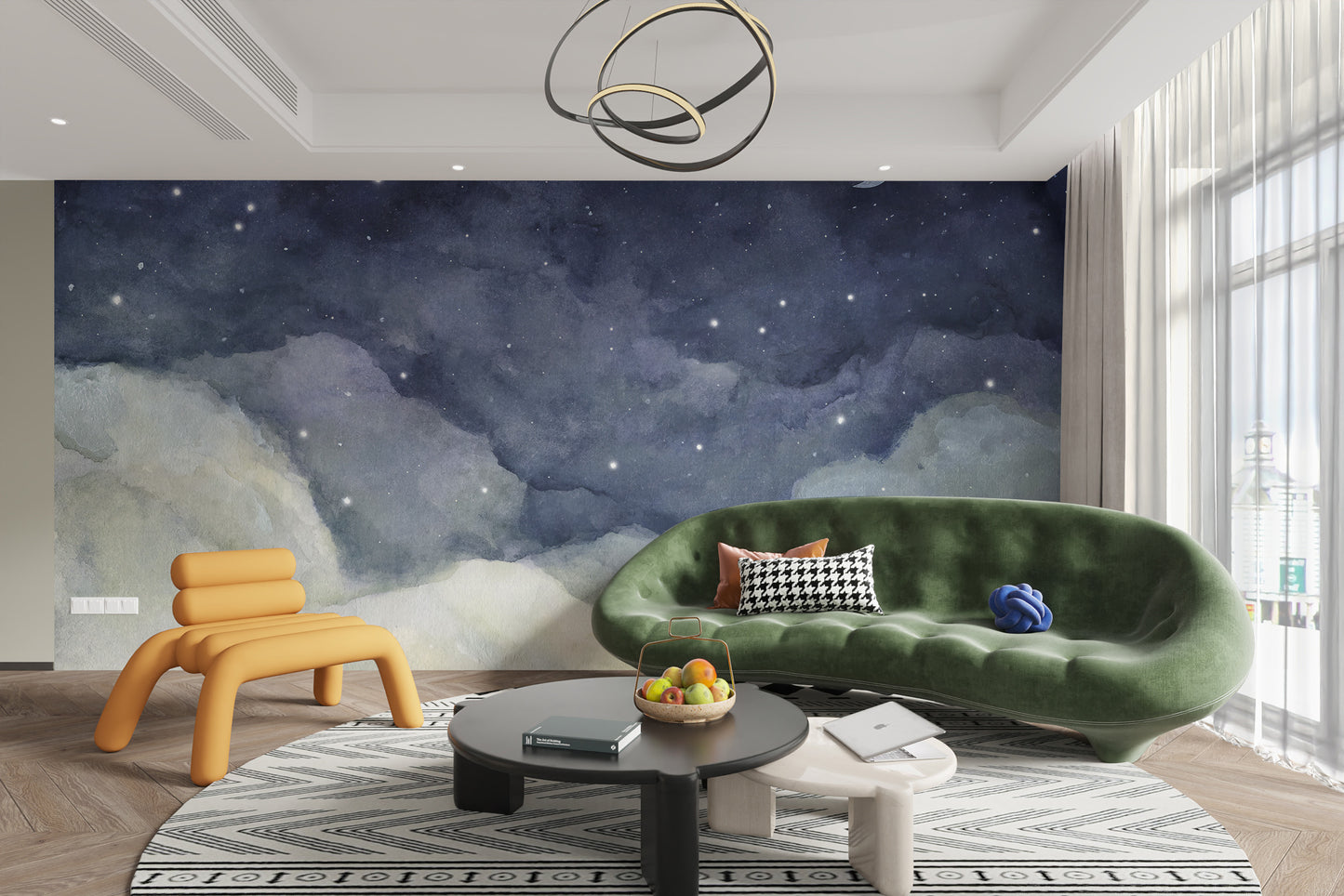 Peaceful Starry Night Sky Wallpaper Mural