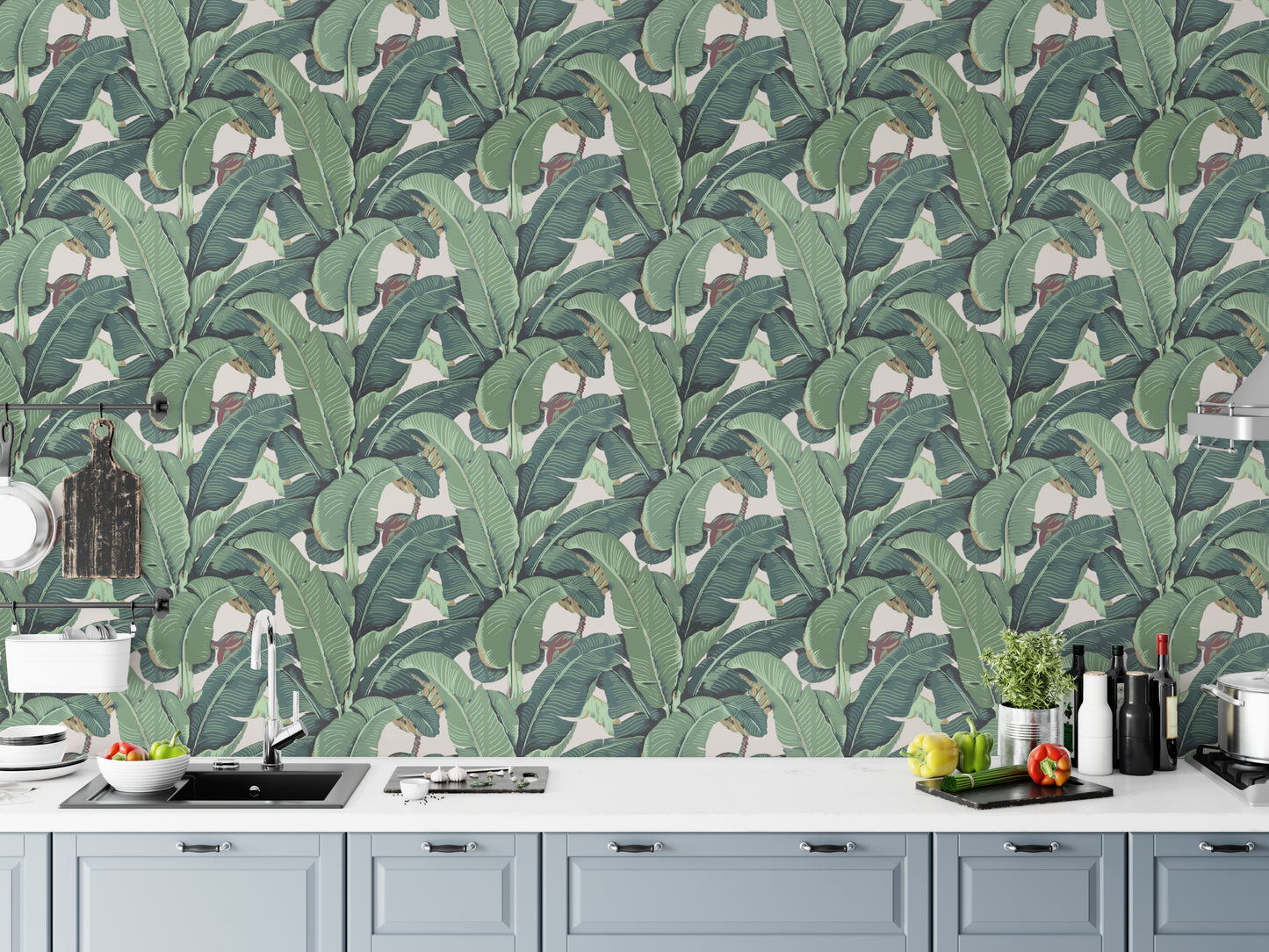 Banana Leaf Tropical Wallpaper For Walls