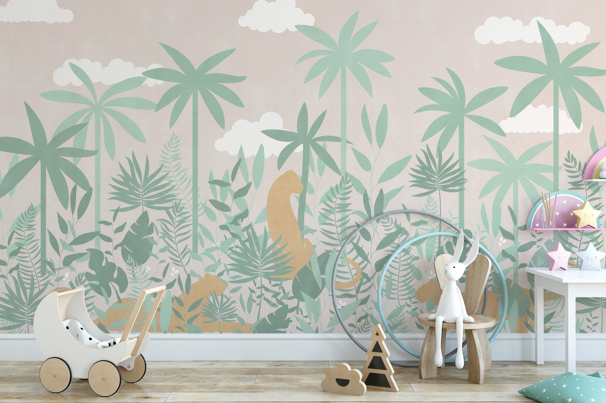 Leopard Jungle Wall Mural for an exotic look