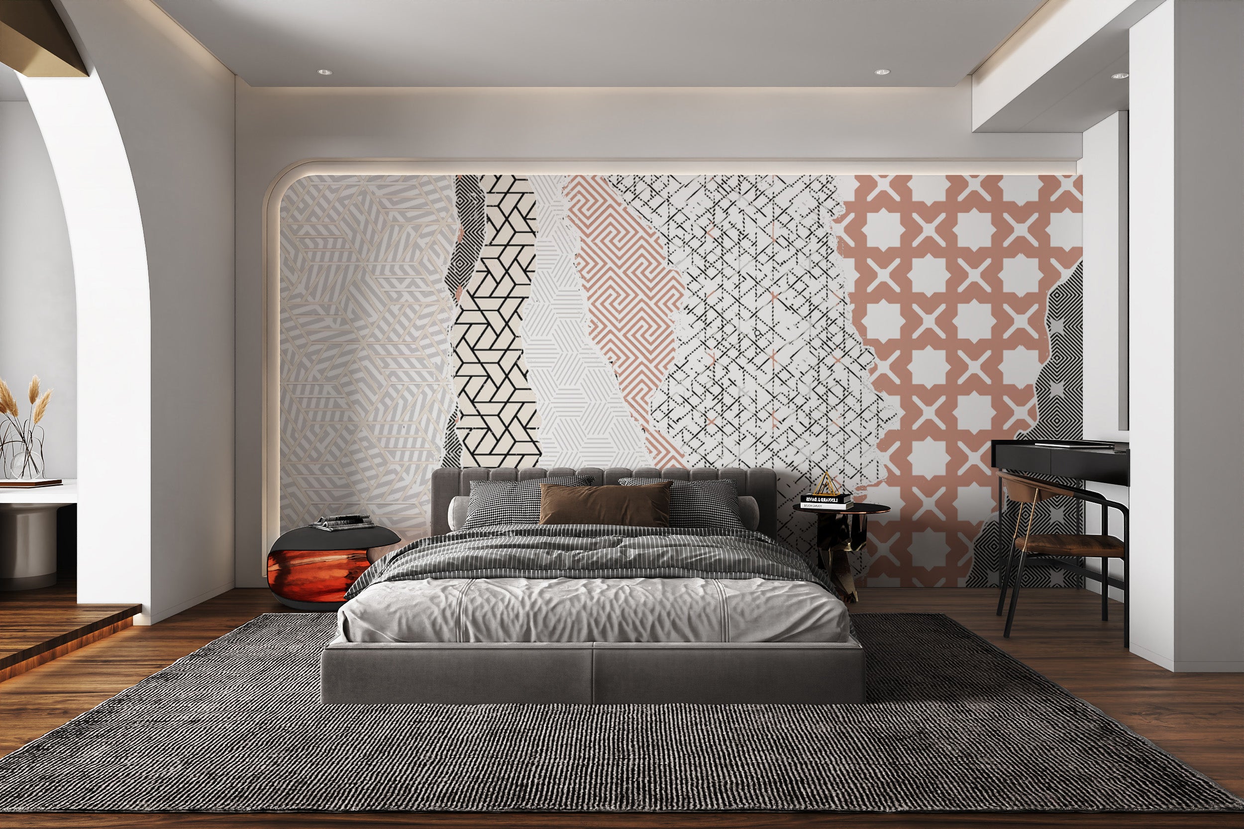 Contemporary geometric wall art for interiors